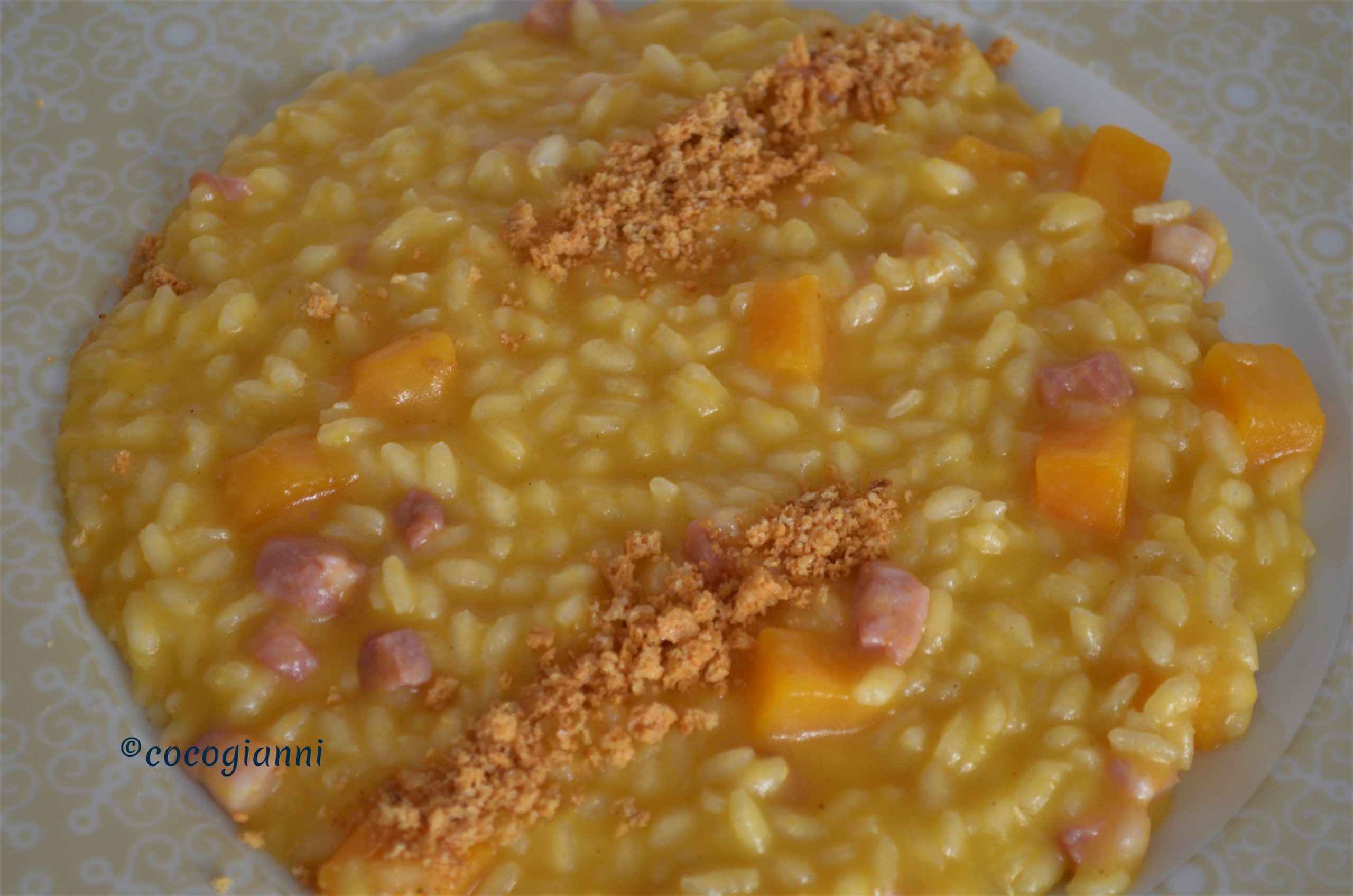 Risotto alla zucca con pancetta