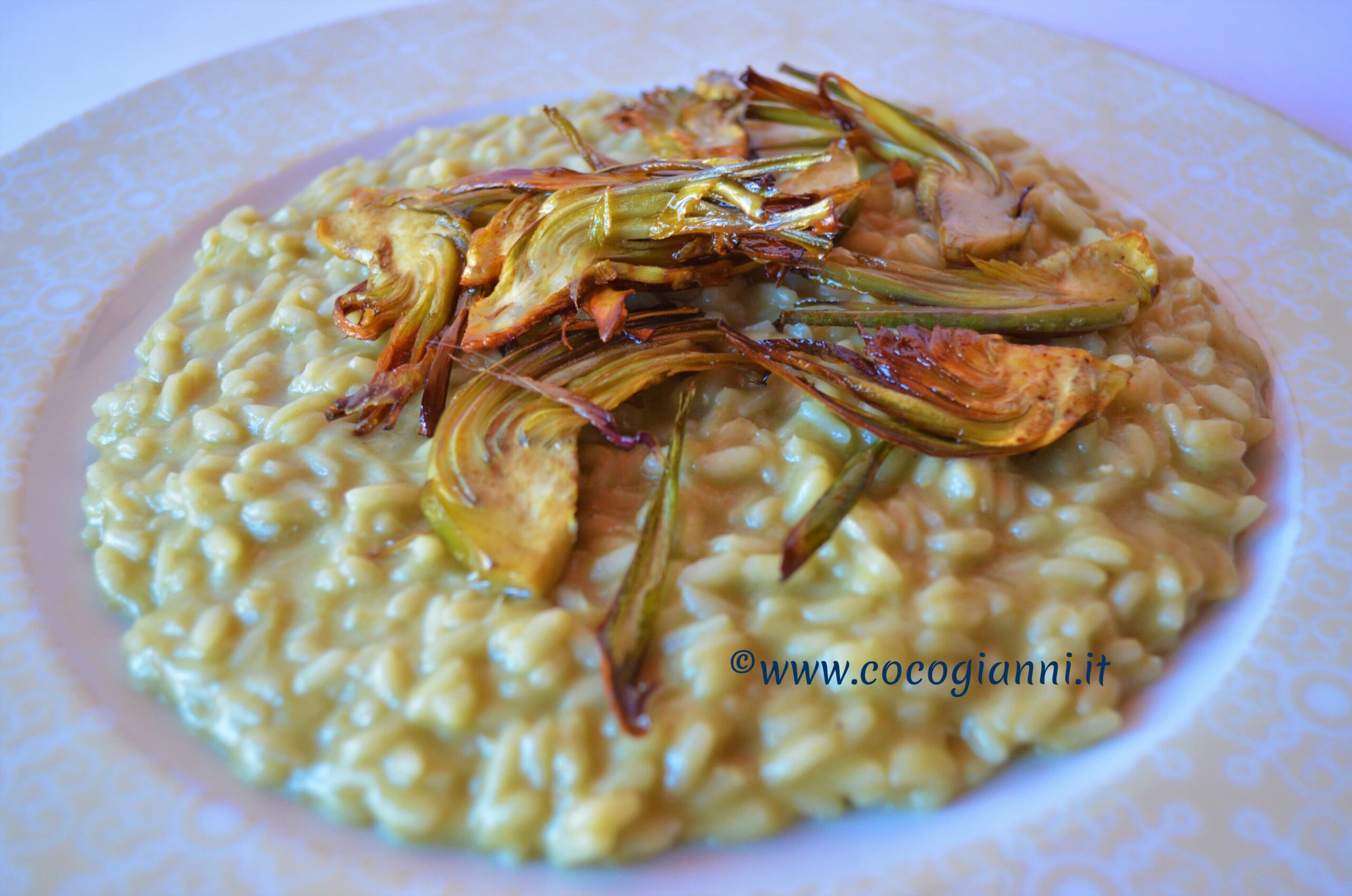 Risotto olio e carciofi 1