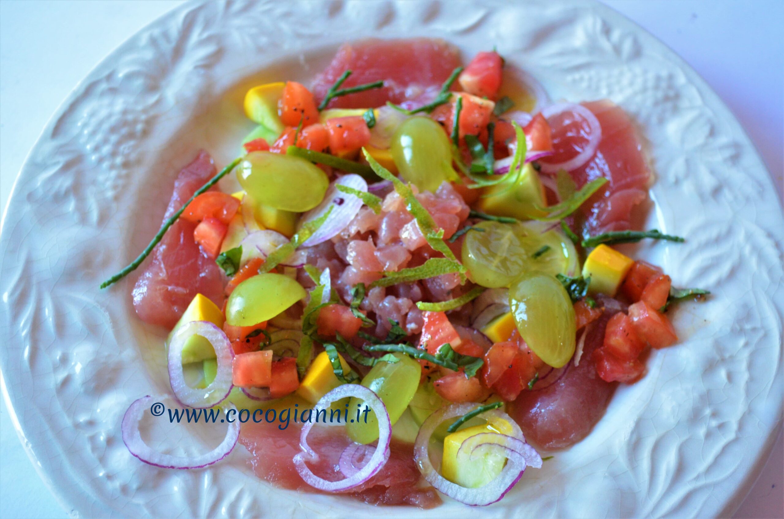 Ceviche tonno e uva 1