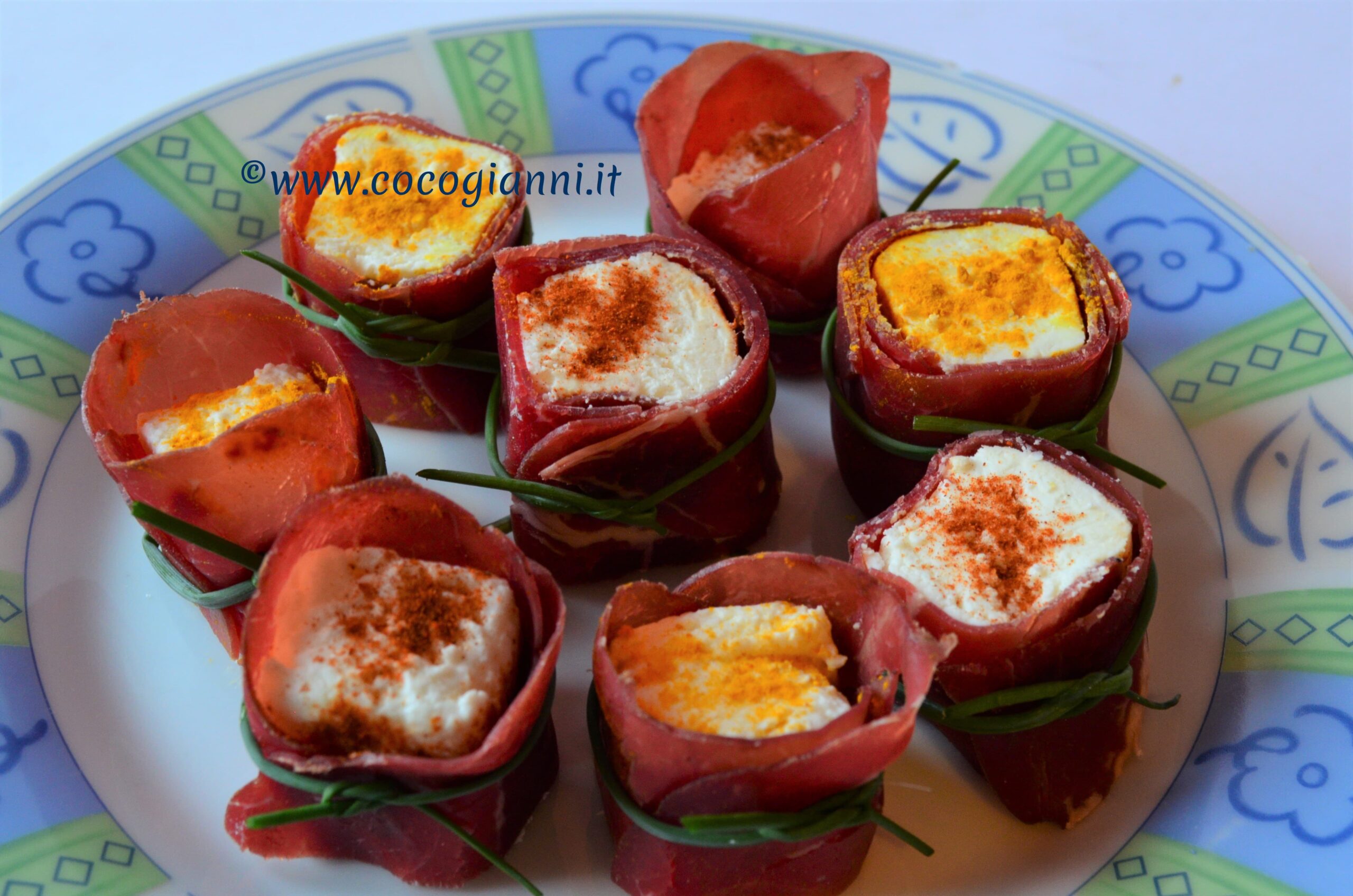 Involtini di bresaola e caprini 1